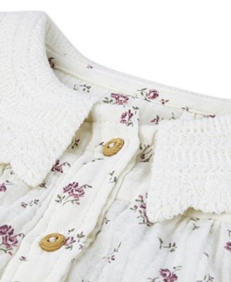 Baby Girls' Collared Blouse Top and Flared Leggings, 2-Piece Set