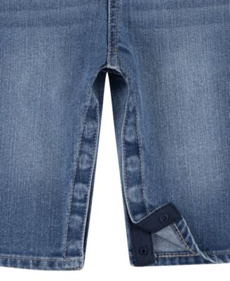 Baby Girls' Heart Pocket Denim Sleeveless Overalls