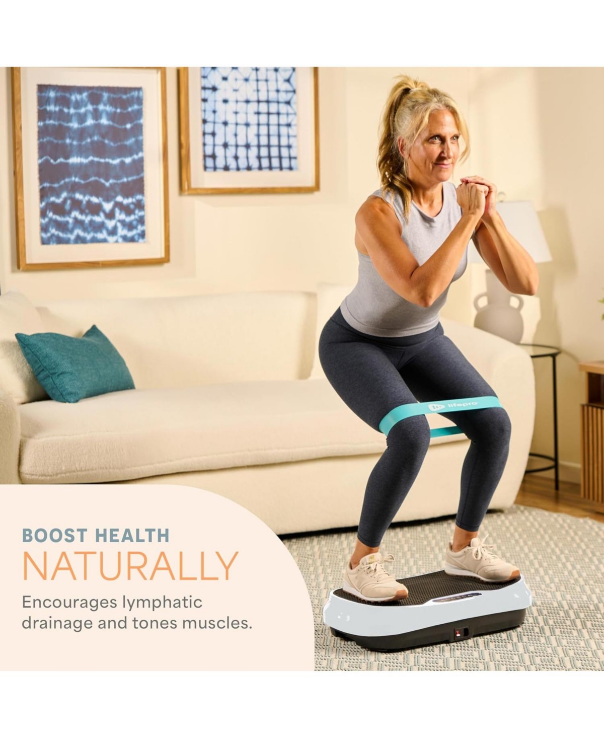 LifePro Waver Mini Vibration Plate - Compact Whole Body Vibration Machine for Home & Travel, Max 260lbs