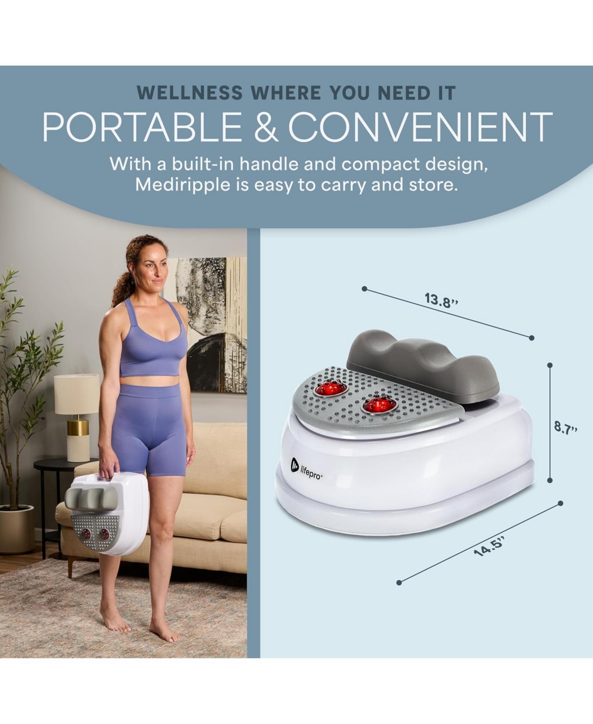 LifePro MediRipple Chi Swing Machine – Passive Leg Exerciser for Circulation, Relaxation & Recovery – Use While Sitting or Lying Down