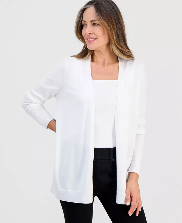 Petite Open-Front Cardigan