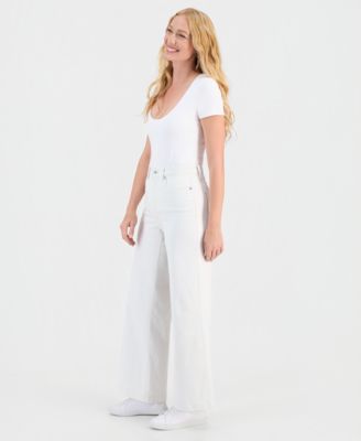 Petite Five-Pocket High-Rise Wide Leg Jeans, Macy's Exclusive