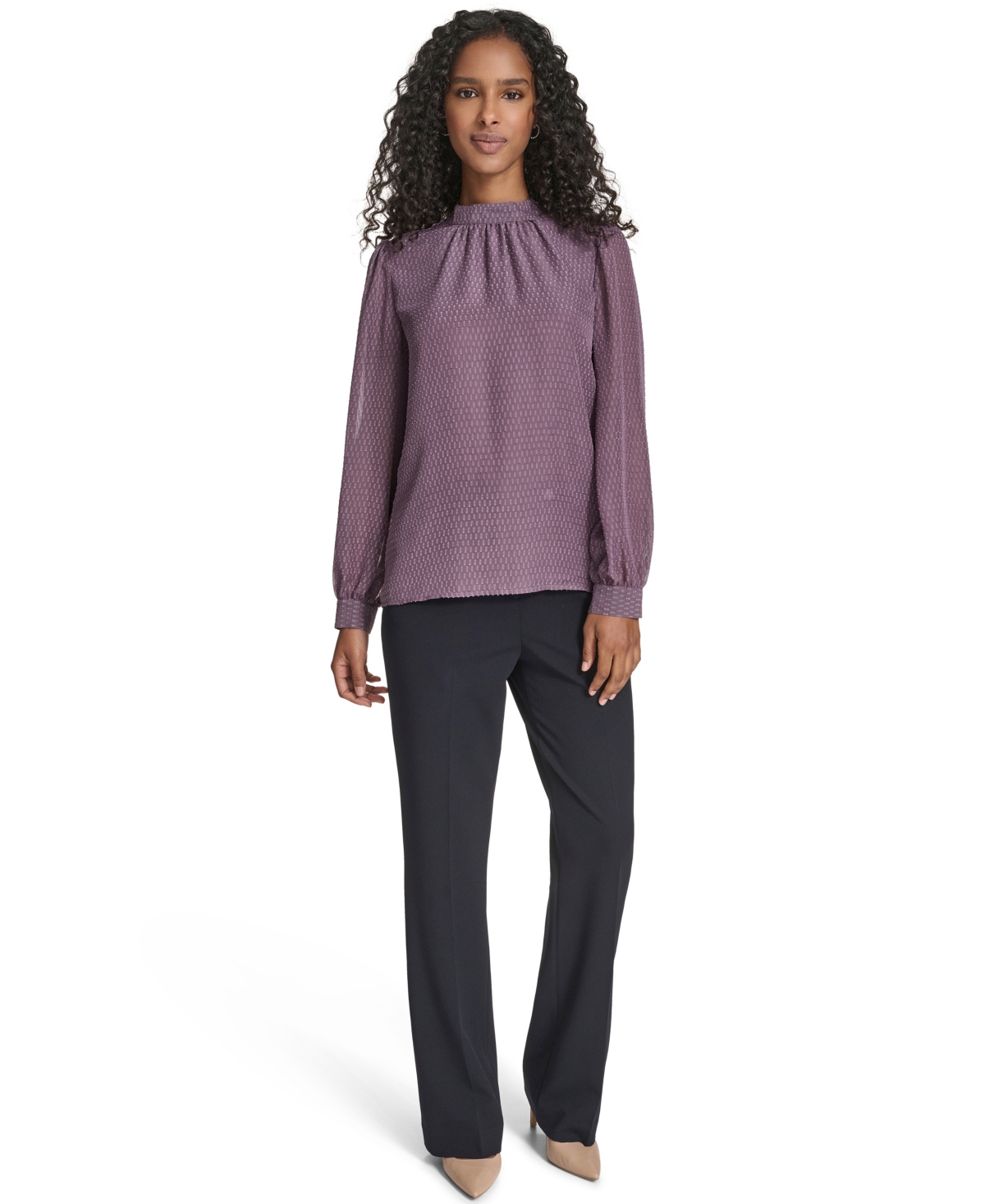 Calvin Klein Women's Textured Long Sleeve Top