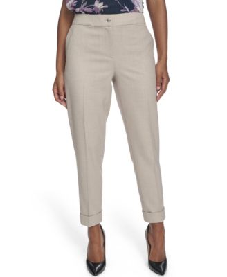 Calvin Klein - Women's Slim Leg Rolled Cuff Pants