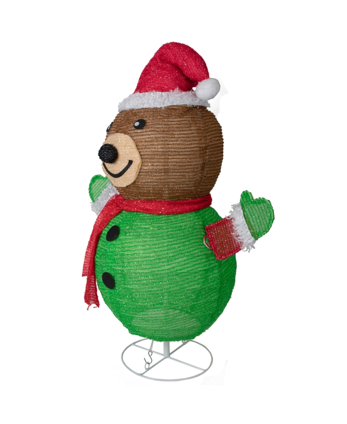 Northlight 25" Pop-up Bear Wearing Santa Hat Outdoor Christmas Decoration In Multi