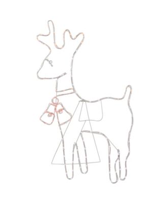 36" Lighted Standing Reindeer Silhouette Outdoor Christmas D&eacute;cor