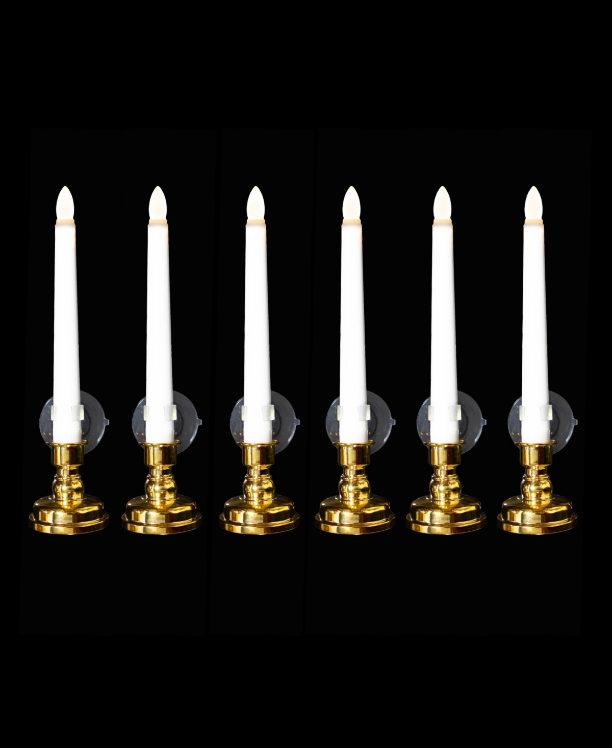 Northlight Single Light Window Candles With Remote And Timer, Set Of 6 In White