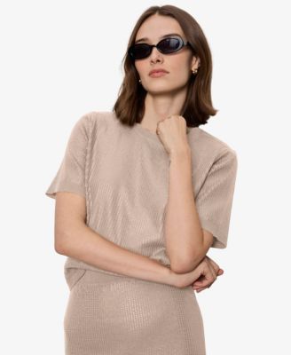 Sanctuary - Women's Sparkle Sequin Short-Sleeve Sweater