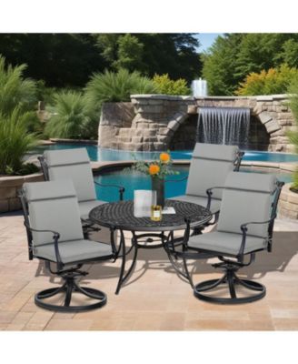 4Pcs Outdoor High Back Dining Chair Cushion Set - 21'' × 44''