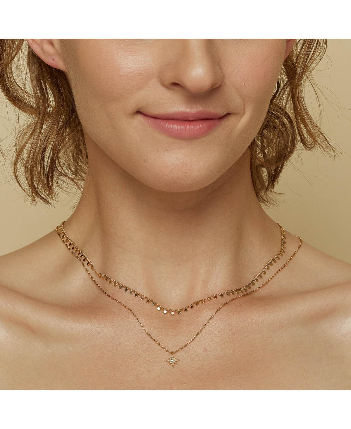 Star Pendant Two Layered Necklace – Celestial Charm, Perfect Summer Gift