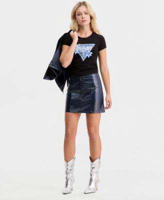 Women' Nico Faux-Leather Mini Skirt image