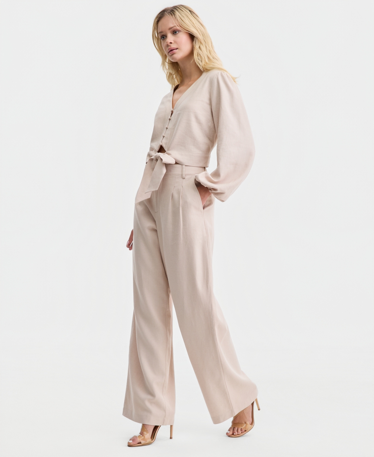Guess Women's Sulli Linen Wide-Leg Pants