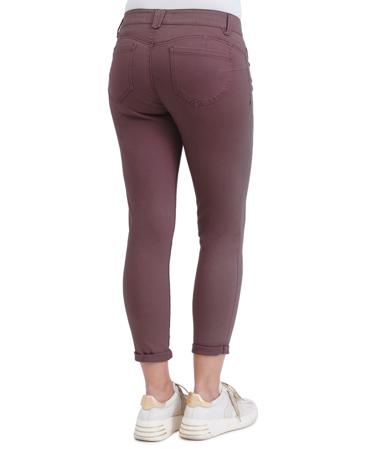 Democracy Petite Solution Ankle Skimmer Jeans In Brown