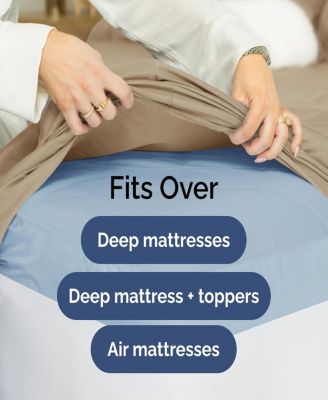 Cotton Sheet Set 18" - 24" Inch Extra Deep Pocket - Queen