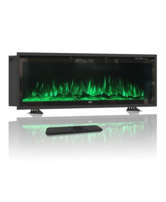 72 inches Recessed Wall-mounted Freestanding Multifunctional Electric Fireplace