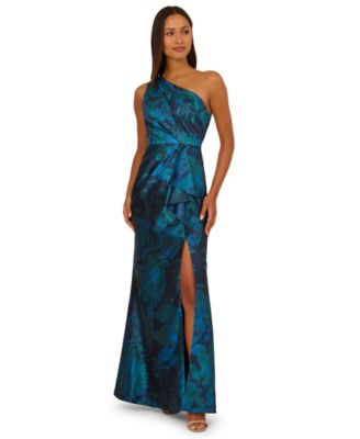 Adrianna Papell - Petite One Shoulder Gown
