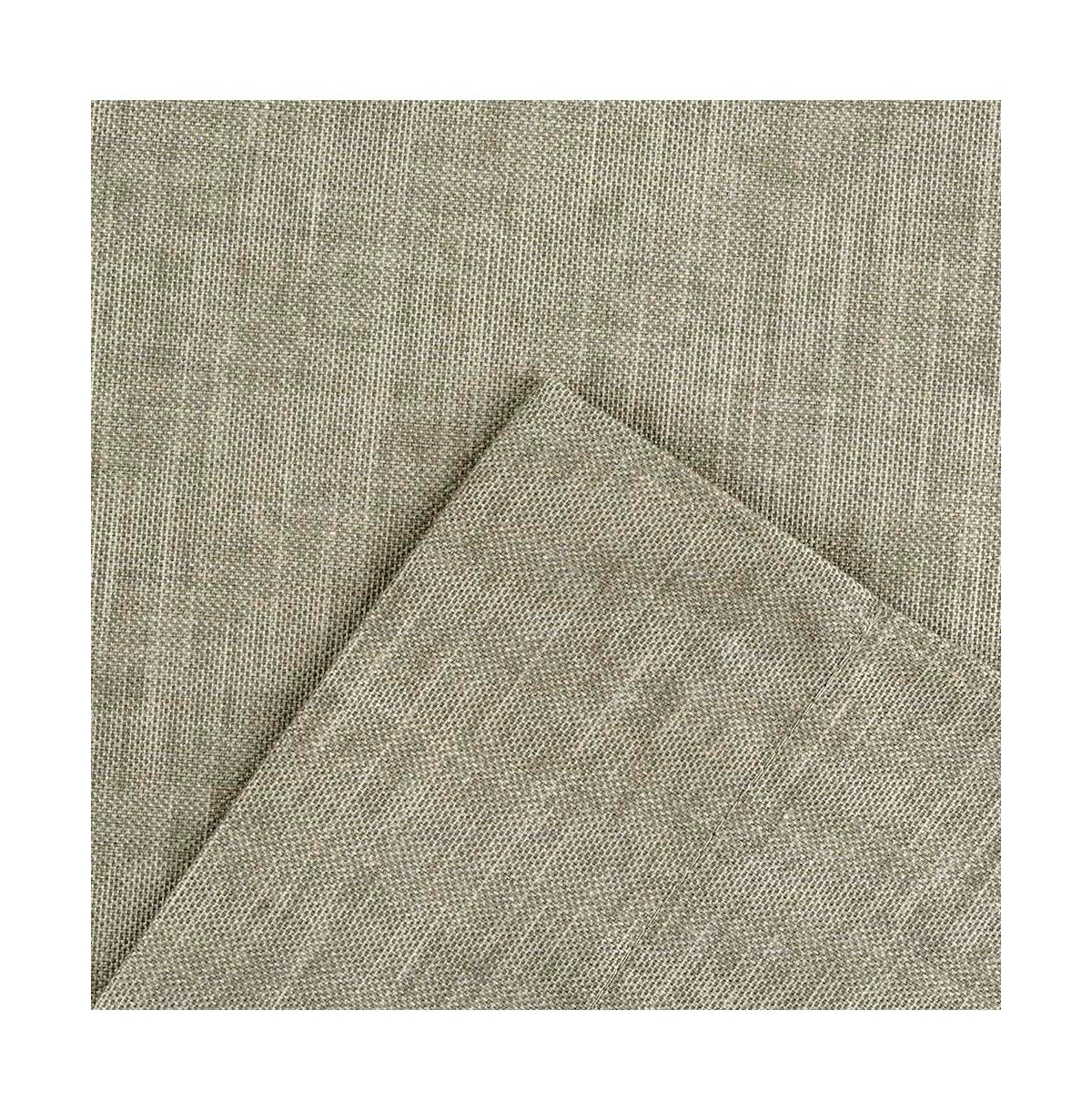 Ellis Curtain Lisa Solid Poly Cotton Duck Fabric Tailored Panel Pair with Ties 56" x Mist