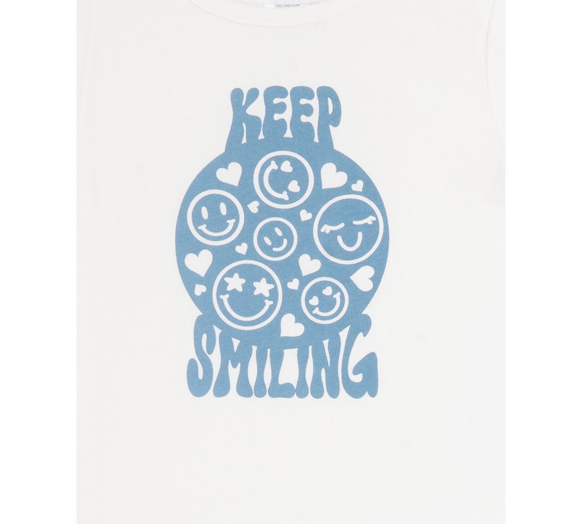 Rare Editions Little Girls 3-piece Smiley Denim Jacket, Ruffle Hem Skort, Crewneck T-shirt Set In Multi