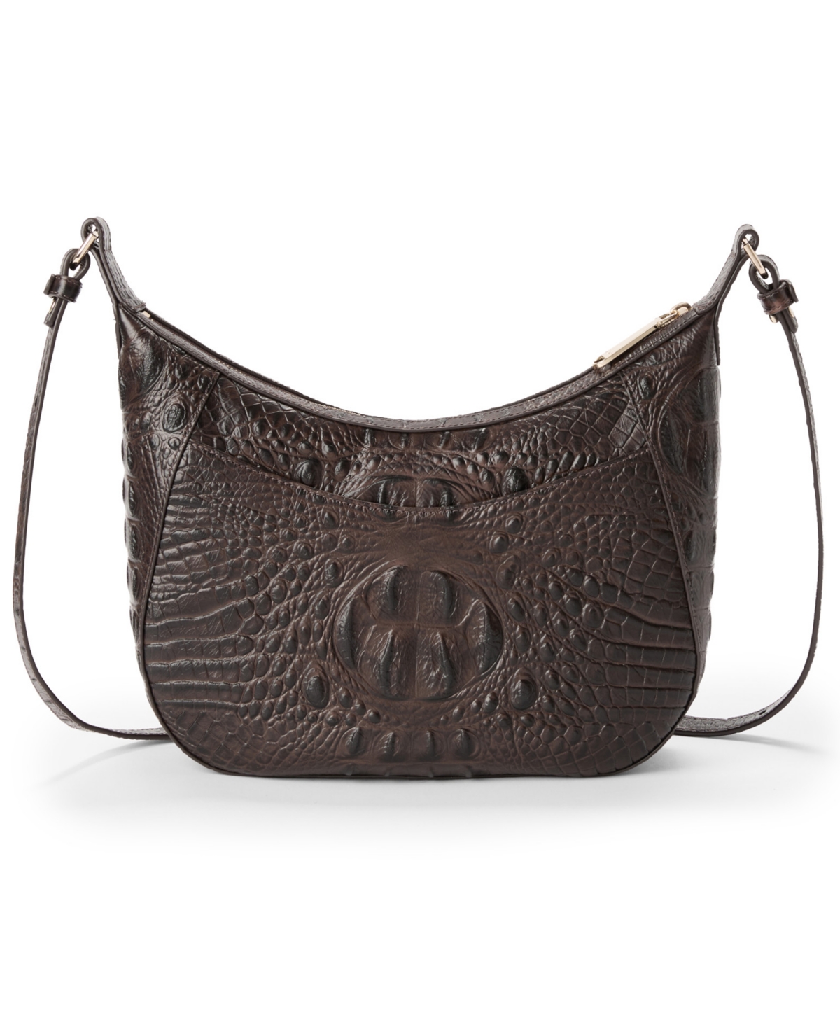 Brahmin Corinne Small Alden Road Leather Crossbody In Brown