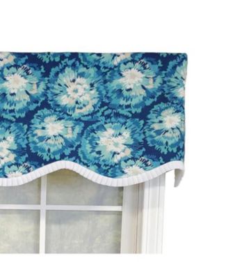 Burst Provance 3" Rod Pocket Lining Luxurious and Elegant Window Treatment Valance 50" x 16" Blue
