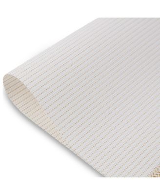 Rodeo Texteline Outdoor Dining Set Textured Design Reversible 12" x 18" Rectangular Placemats Set of 6 With Metallic Thread