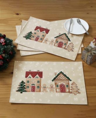 Avanti Gingerbread Village Table Linen Collection In Multi