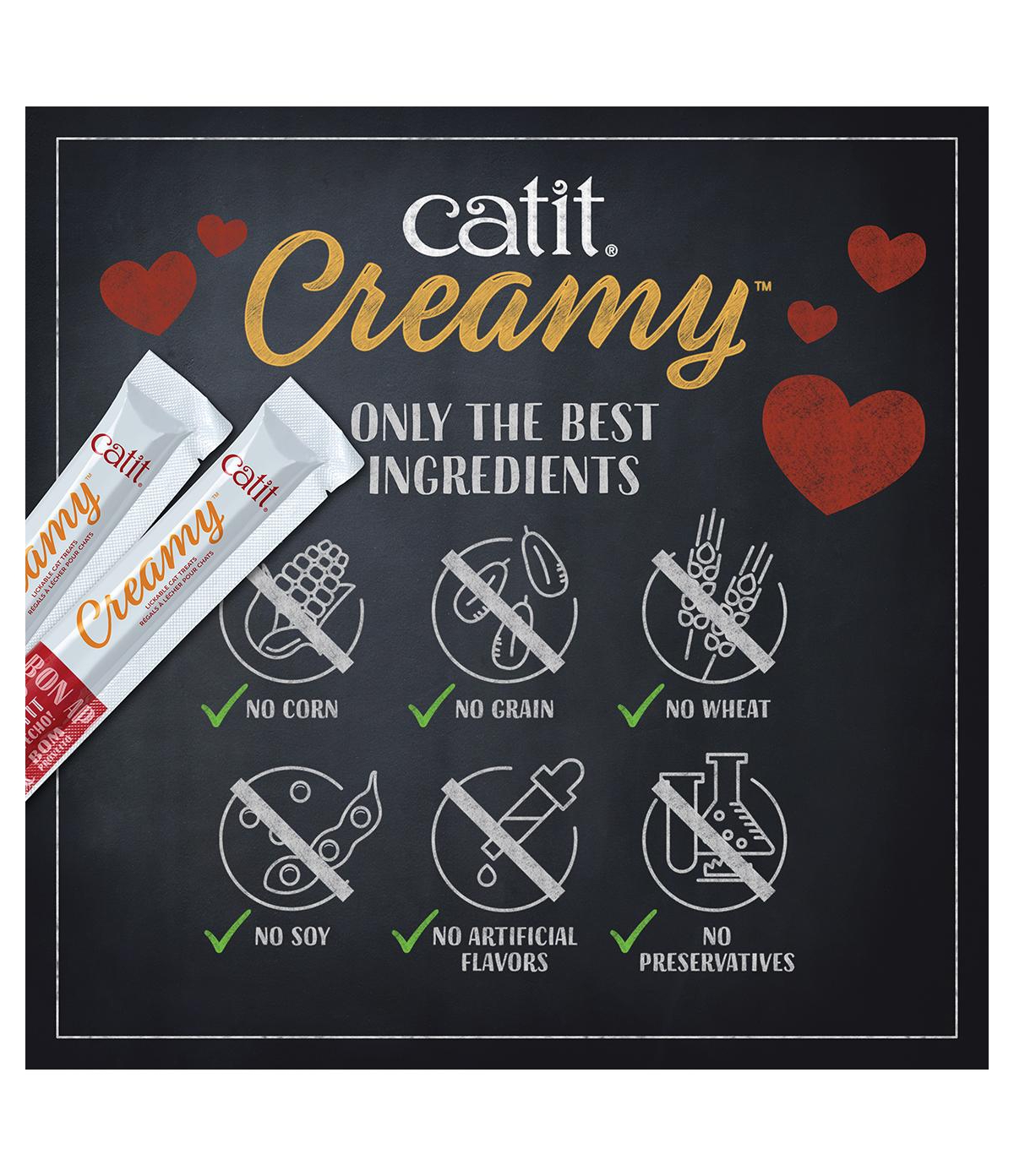 Catit Creamy Lick Treat Chick/Shrimp 50pk