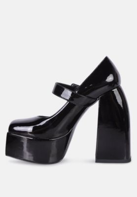 PABLO Womens Statement High Platform Heel Mary Jane Sandals