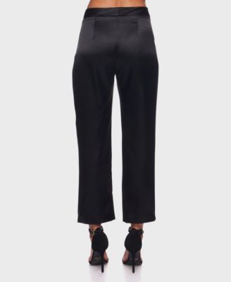 Juniors' Bridal Satin Straight Leg Pants