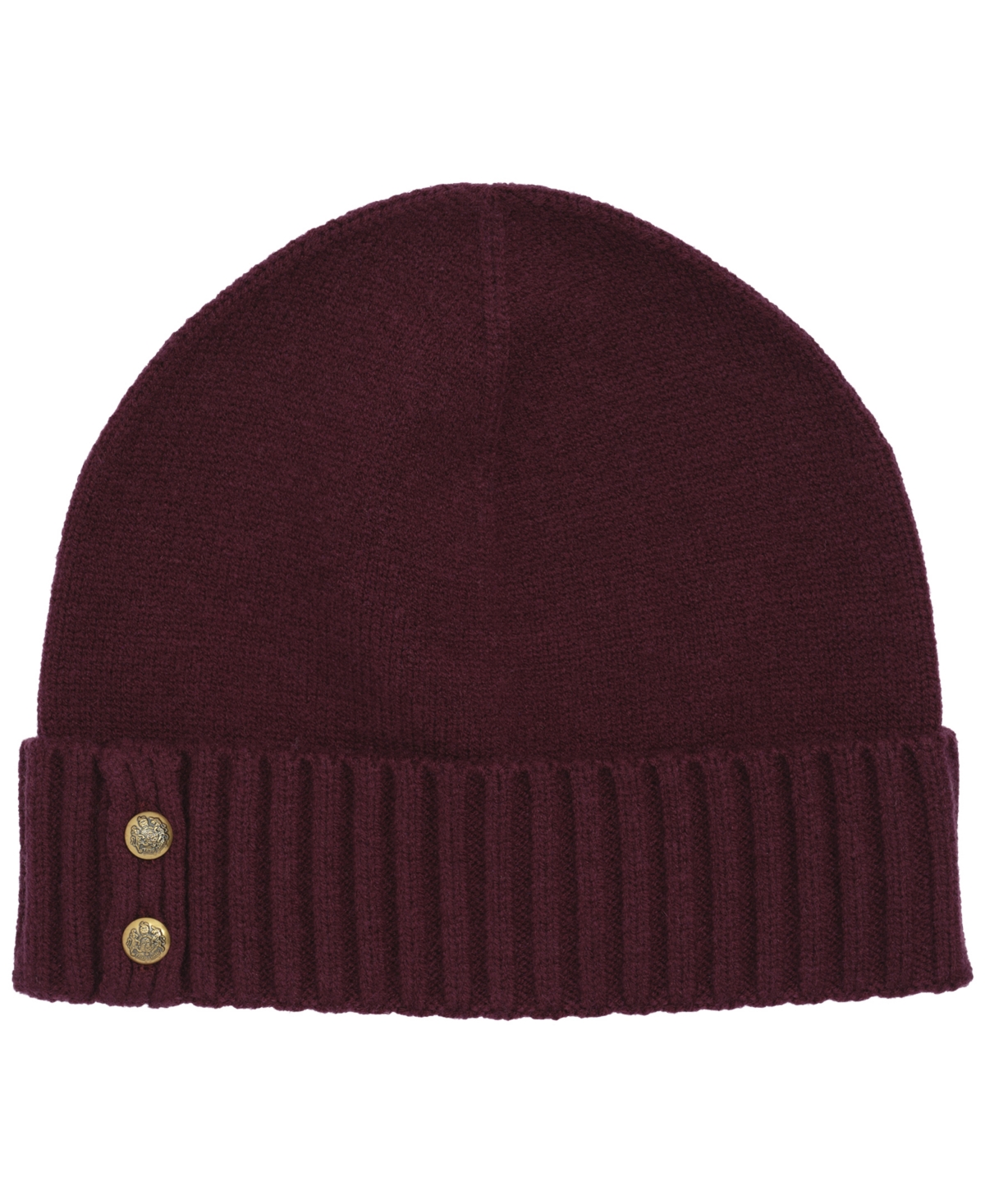 Ralph Lauren Crest Knit Beanie In Burgundy