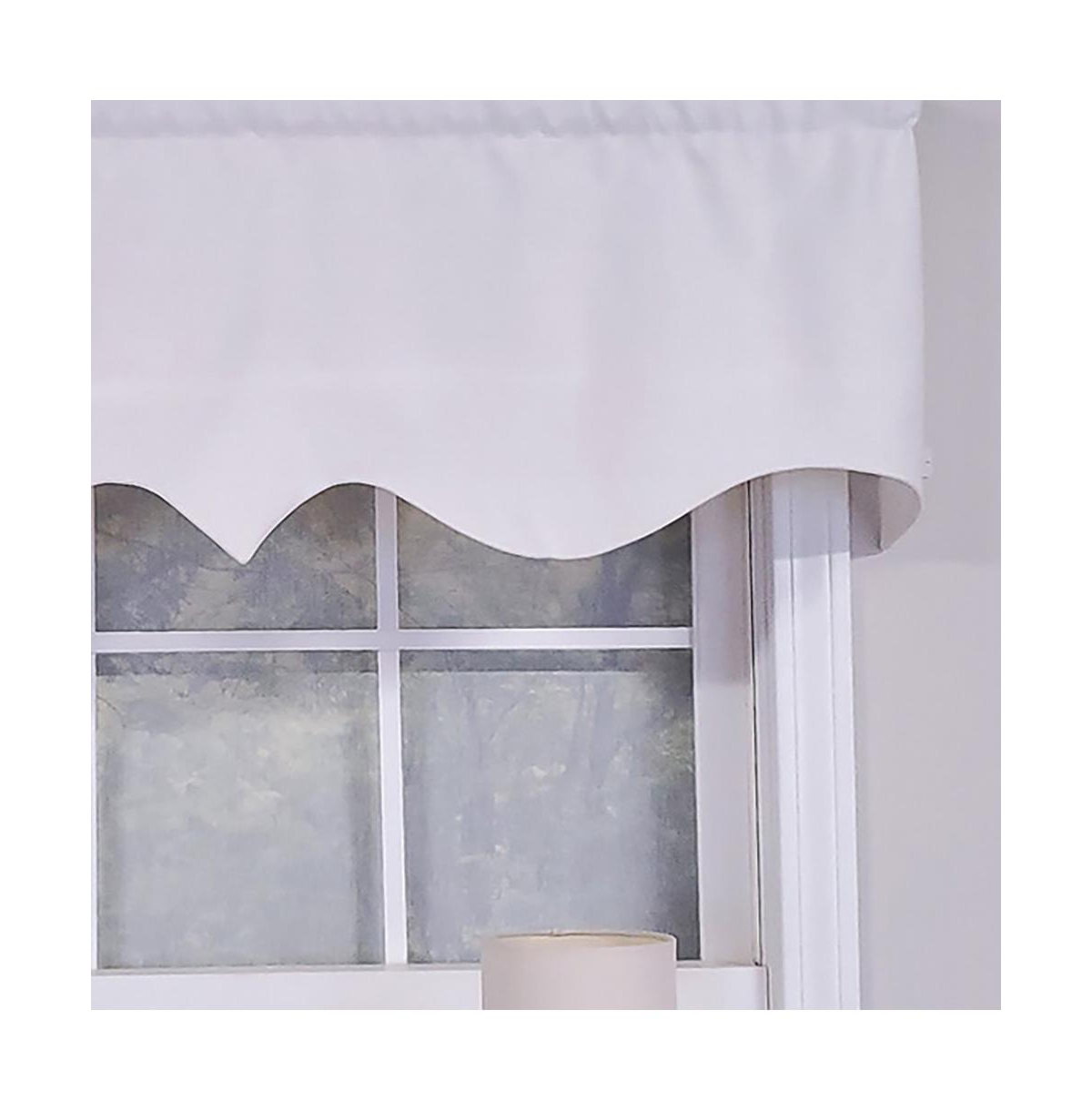 Rlf Home Luxurious Modern Design Classic Soft Rayon Regal Style Window Valance 50" x 17" Off White