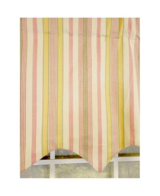 Guava Stripe Regal 3" Rod Pocket Lining Luxurious and Elegant Window Treatment Valance 50" x 17" Pink