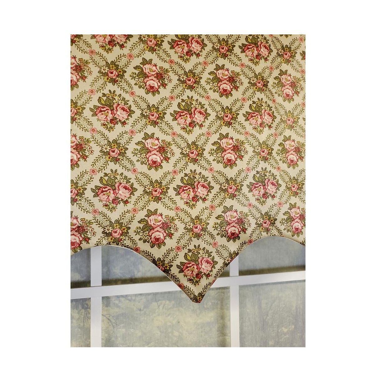 Rlf Home Florida Regal 3" Rod Pocket Lining Luxurious and Elegant Window Treatment Valance 50" x 17" Sage