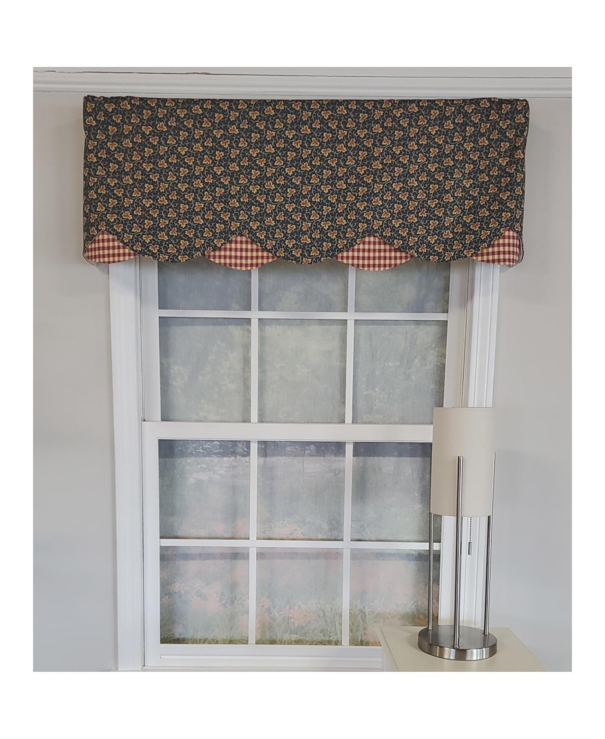 Rlf Home 3" Rod Pocket High Quality Fabric Andover Petticoat Valance for Windows 50" x 15" Navy