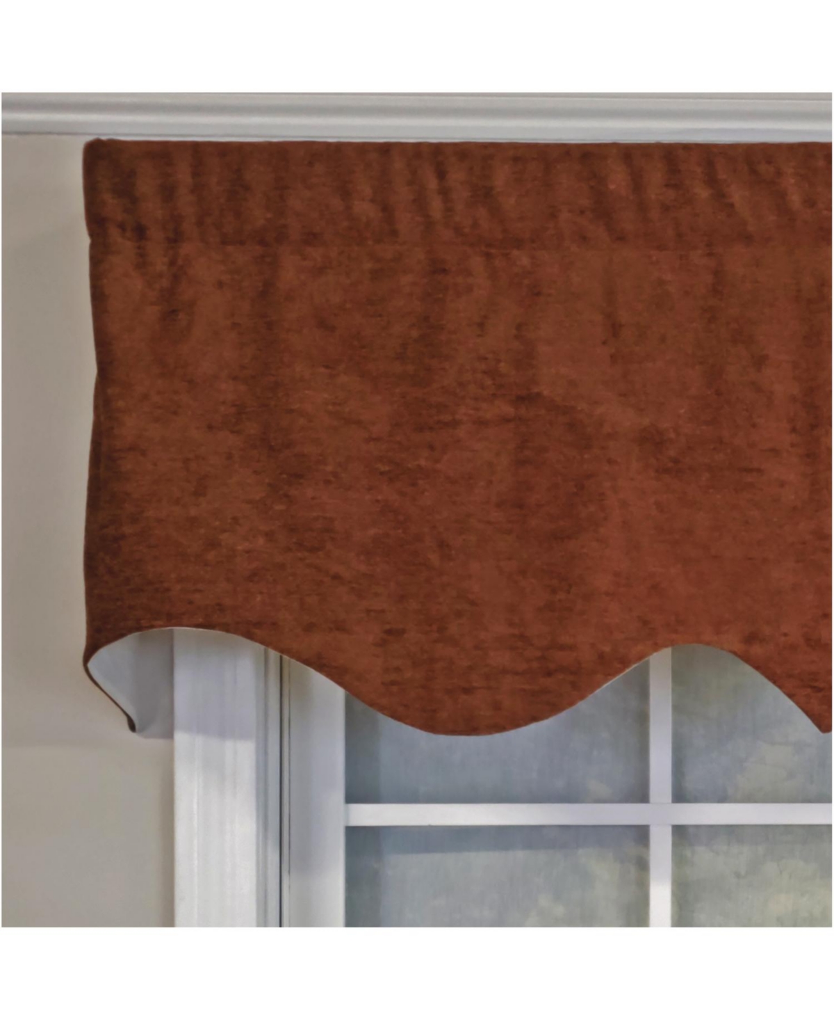 Rlf Home 3" Rod Pocket High Quality Fabric Vintage Regal Valance for Windows 50" x 17" Watermelon