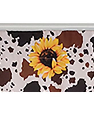 3" Rod Pocket High Quality Fabric Sunflower Regal Valance for Windows 50" x 17" Brown