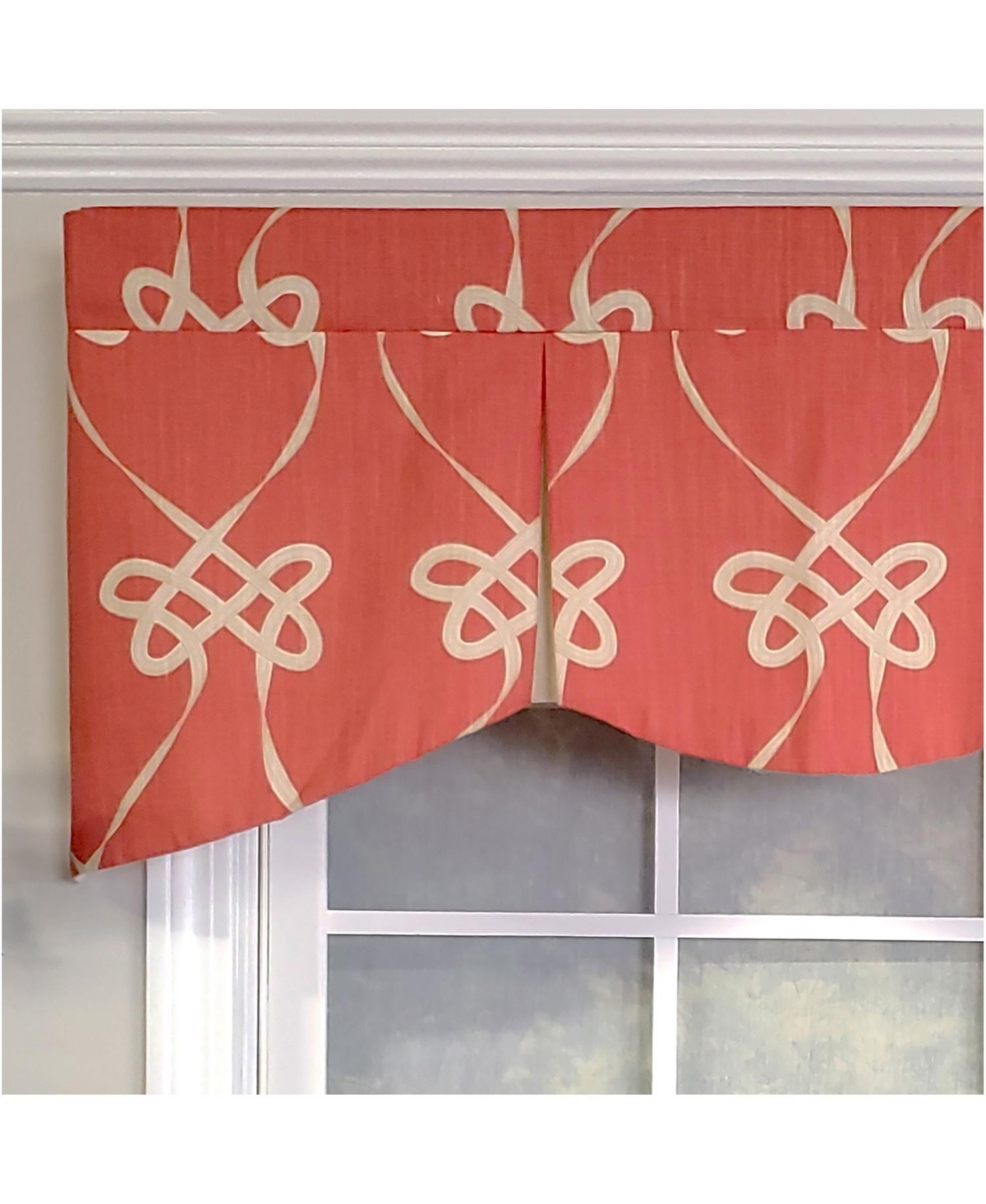 Rlf Home 3" Rod Pocket High Quality Fabric Cordon Mandy Pleated Valance for Windows 50" x 15" Persimon