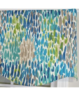 100% Cotton Dazzle Provance With Poly/Cotton Ivory lining Rod Pocket Valance 50" x 17" Blue