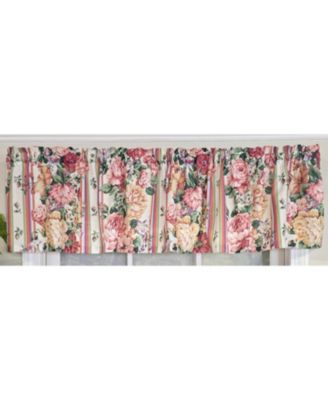 100% Cotton Flower Lane Tailored  Unlined Windows Rod Pocket Valance 68" x 13"  Multi