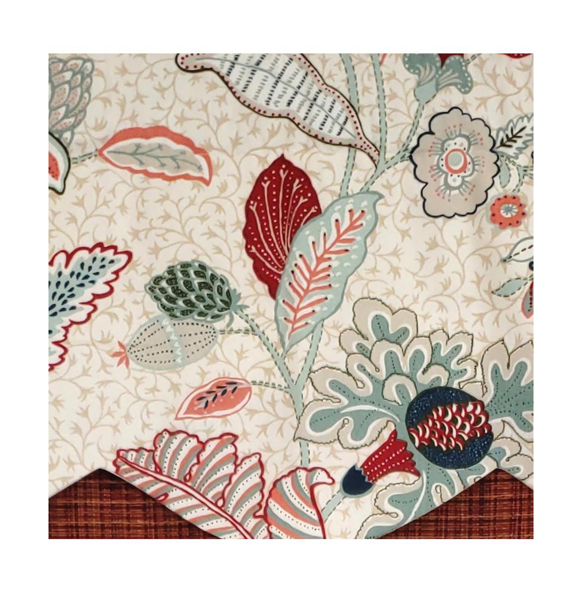 Rlf Home" xenia Petticoat 3" Rod Pocket Lining Luxurious and Elegant Window Treatment Valance 50" x 15" Rust