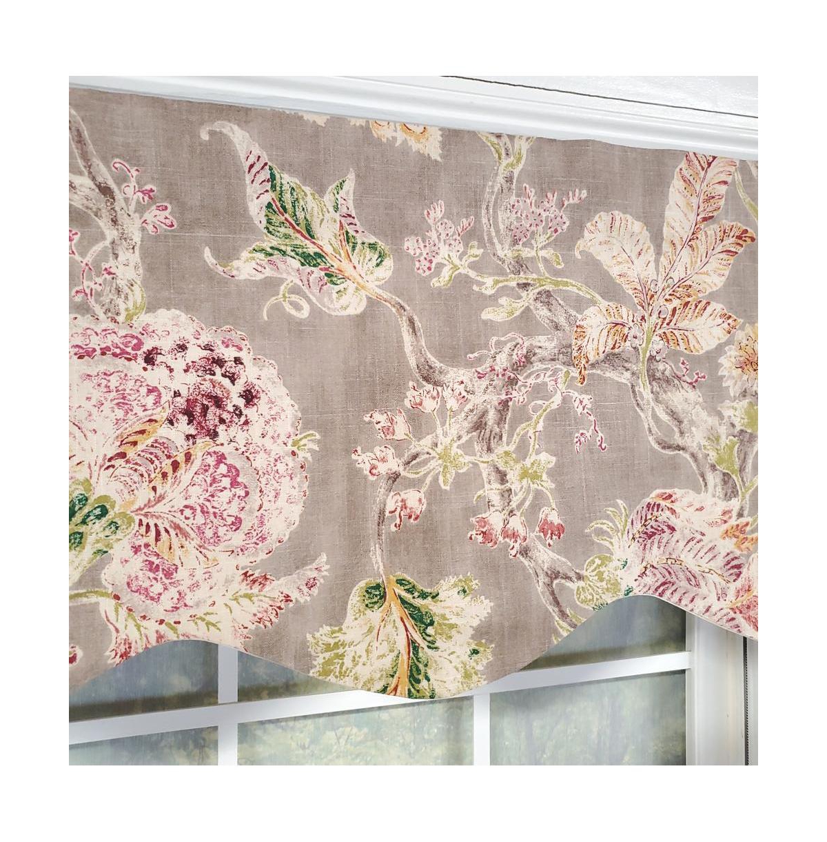 Rlf Home Monte Cristo Regal 3" Rod Pocket Lining Luxurious and Elegant Window Treatment Valance 50" x 17" Gray