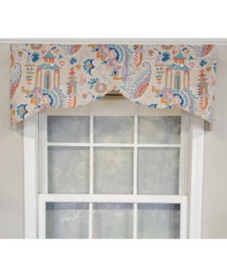 3" Rod Pocket High Quality Fabric Tea House Stamford Valance for Windows 50" x 16" Multi