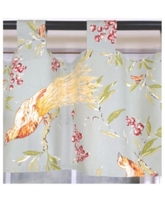 4" Top Tab High Quality Fabric Long Tail Tab Valance for Windows 50" x 16" Sky