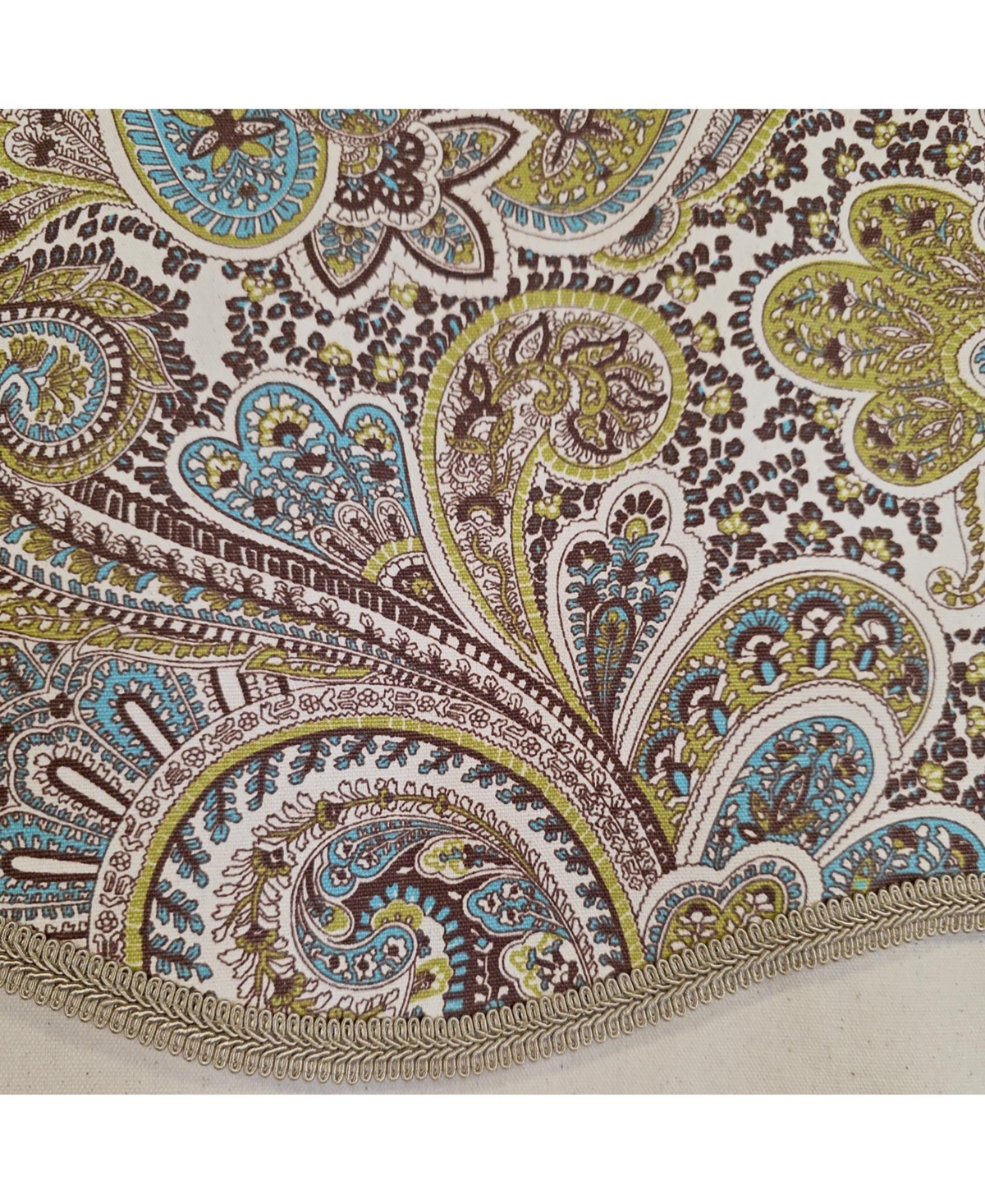 Rlf Home 100% Cotton Edenbridge Glory Fully lined Windows Rod Pocket Valance 50" x 16" Gray