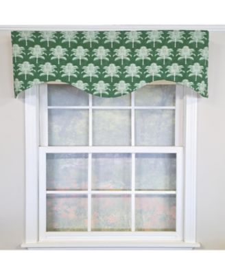 St. Croix Cornice Valance - 100% Cotton with Ivory Lining 50" x 17"  Green