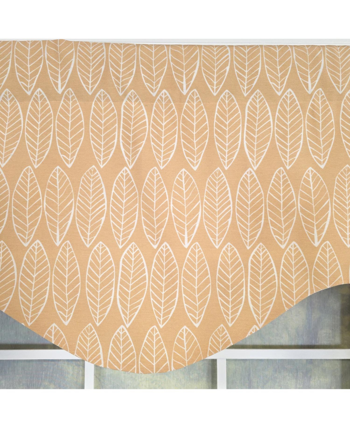 Rlf Home Fall Cornice Valance - 100% Cotton with Ivory Lining 50" x 17" Tan