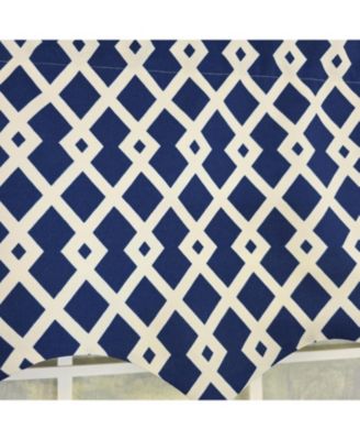 100% Cotton Jewel Regal  Fully lined Windows Rod Pocket Valance 50" x 17"  Navy