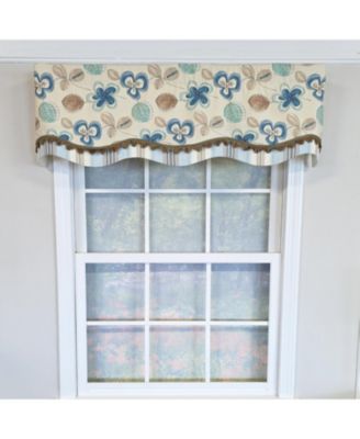 100% Cotton Jolly Glory  Fully lined Windows Rod Pocket Valance 50" x 16"  Cream