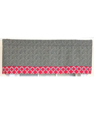 100% Cotton Brazil Banded  Fully lined Windows Rod Pocket Valance 50" x 16"  Red