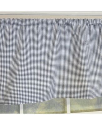 100% Cotton Crosswell Tailored  Unlined Windows Rod Pocket Valance 51" x 12"  Blue